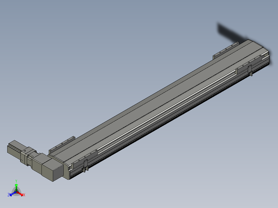直线模组LHB21-L40-S1500-R(B)设计图纸正等轴测图