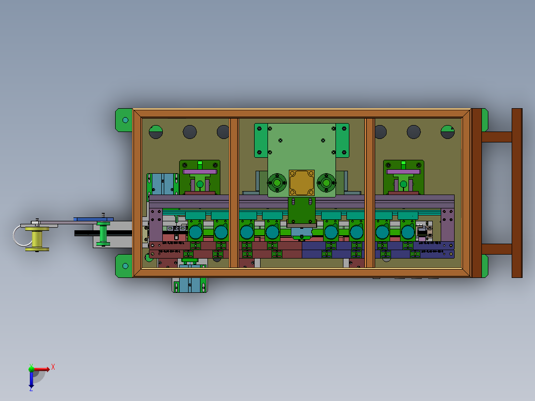 2GL打孔裁断一体机sw18可编辑俯视图