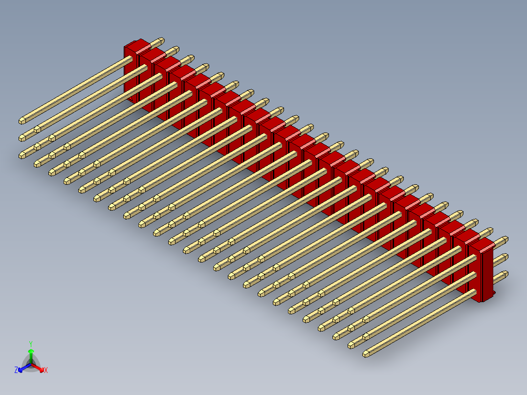 彩色公头100mil（2.54mm）系列-DS1021_red_3x24p_100mil_Type19_rev1.0