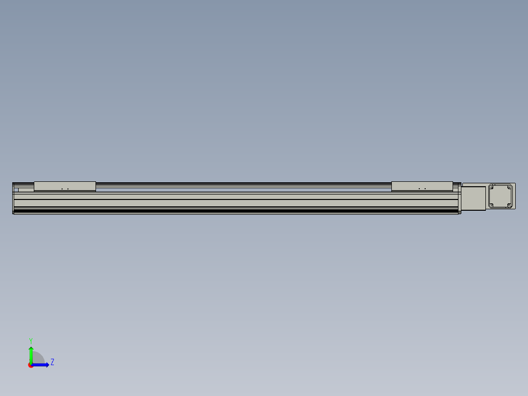直线模组LHB21-L40-S1300-BR设计图纸左视图