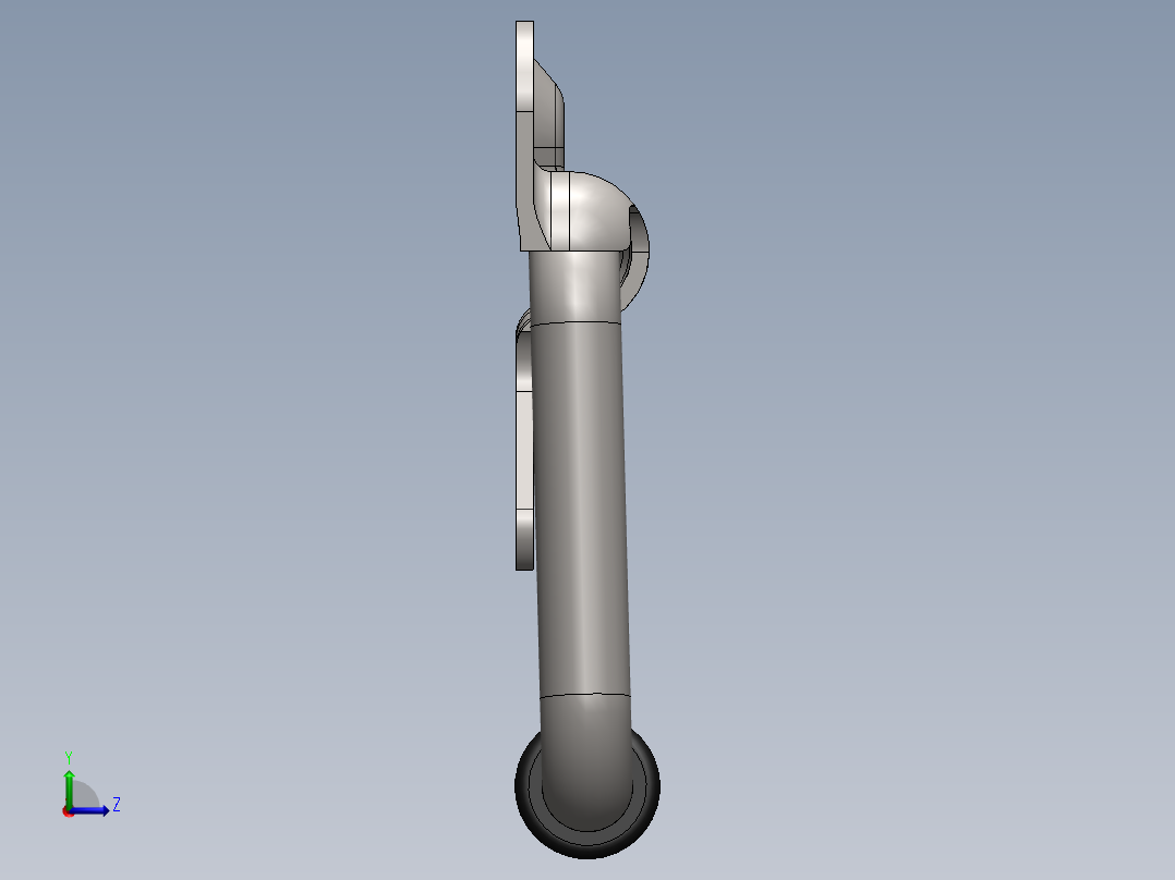 不锈钢折叠式提手（70千克重）左视图
