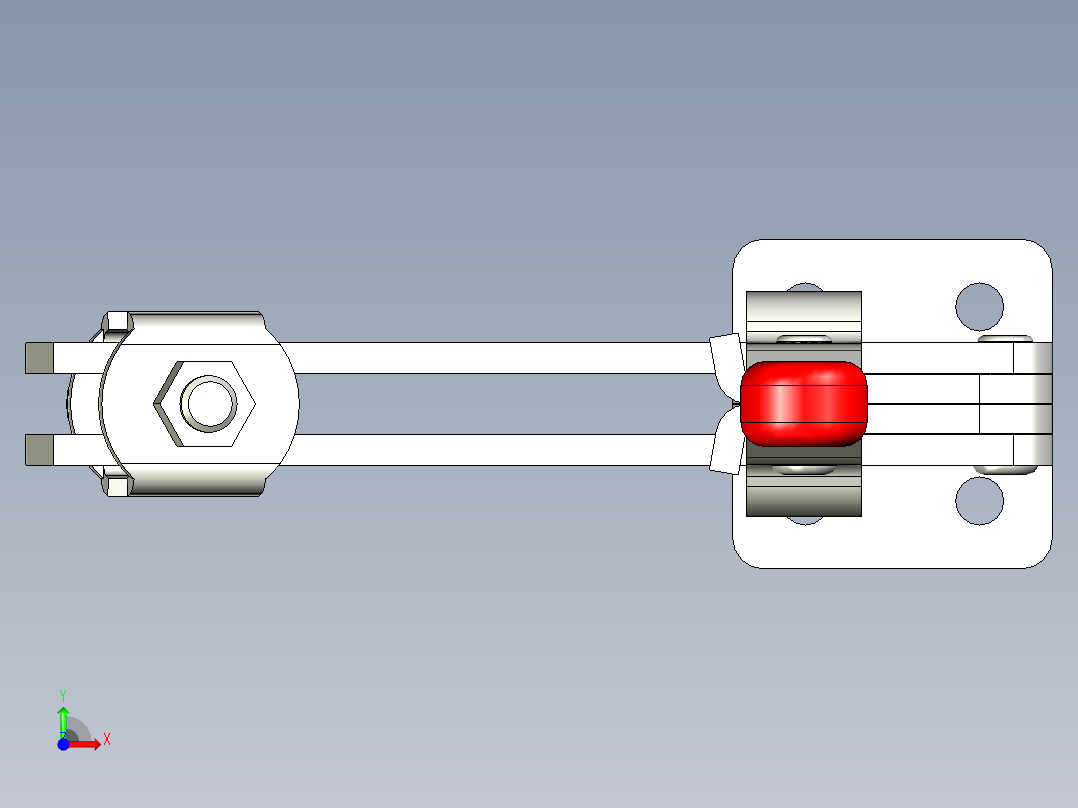 垂直式夾鉗SSP(P)-3D多系列多零件图纸模型前视图