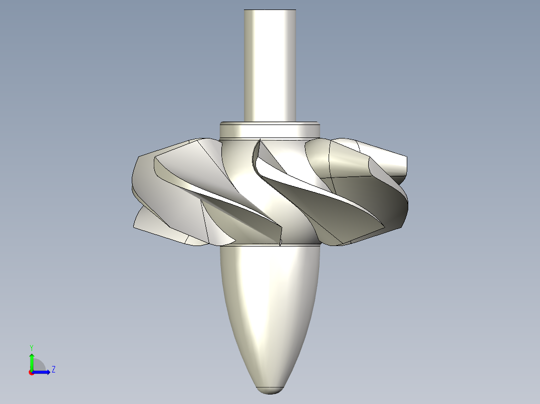 卡普兰涡轮机左视图