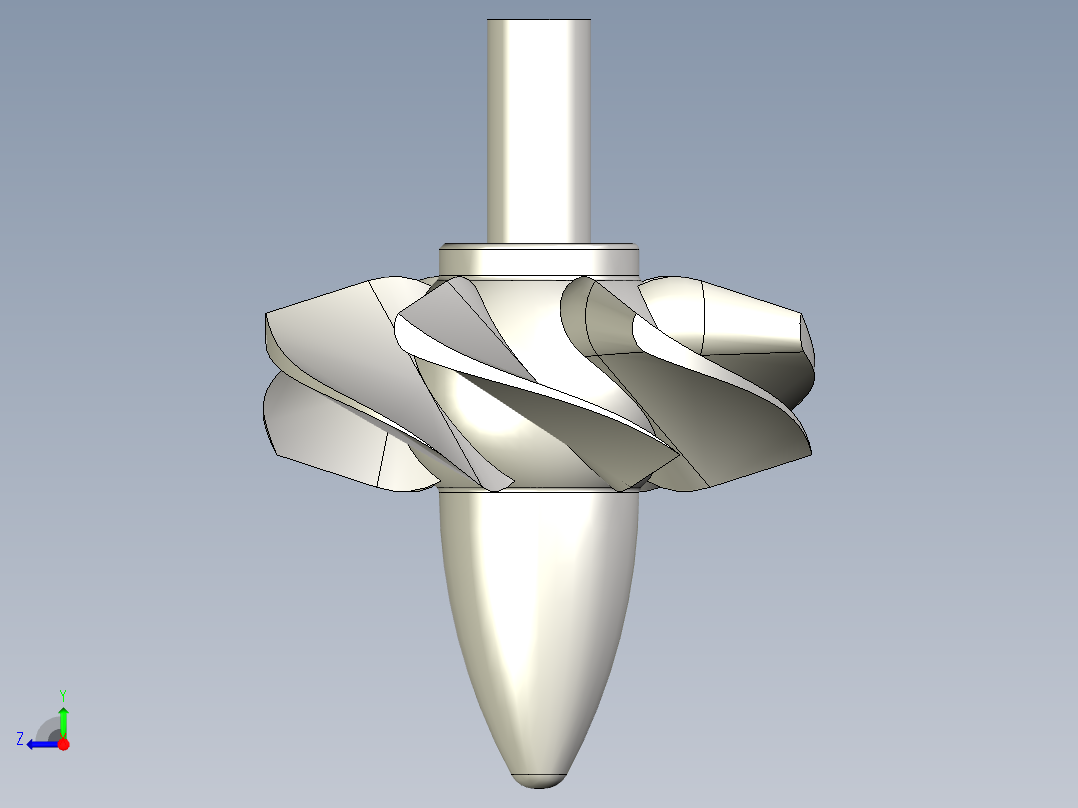 卡普兰涡轮机右视图