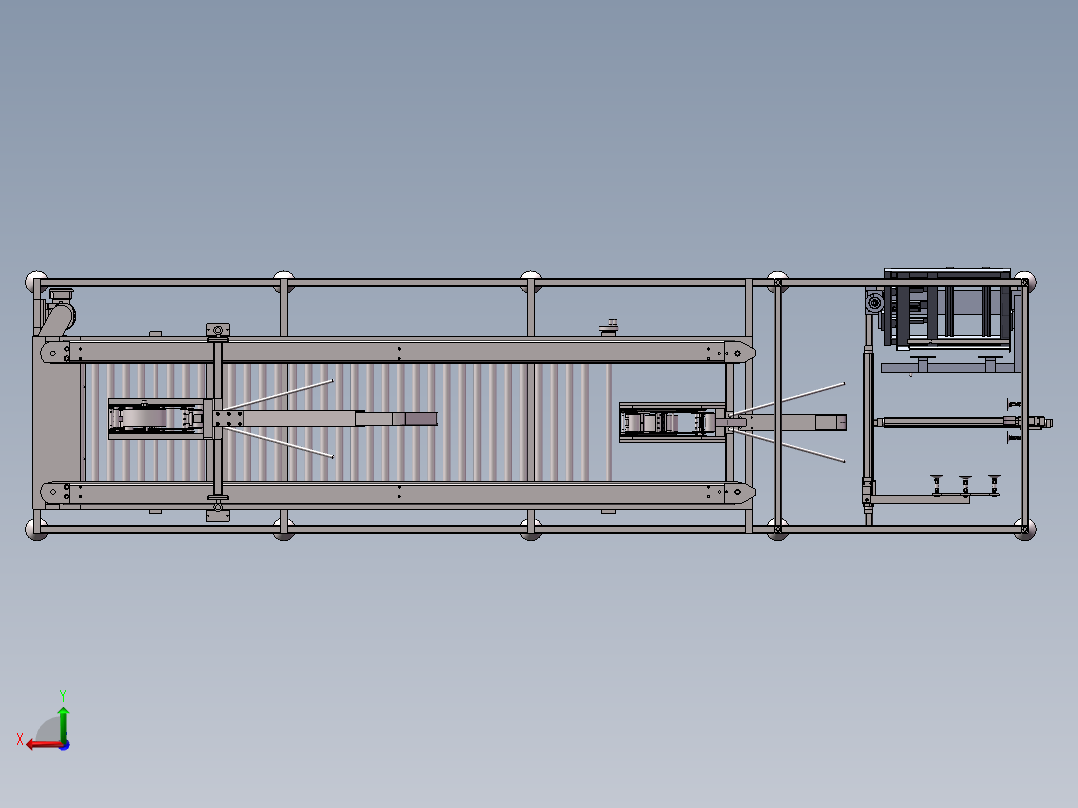 纸箱自动封箱机设计后视图