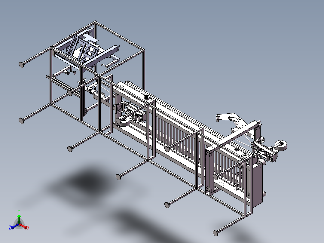 纸箱自动封箱机设计正等轴测图