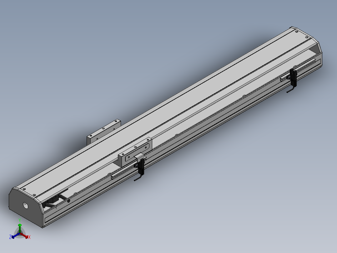 精密模组MY120-T10-450L-M-P10B-C4-C正等轴测图