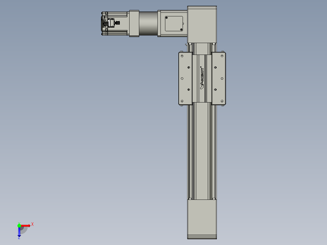 威洛博直线电机模组EB10-L224-S300-L-ZP75-MS3-5K俯视图
