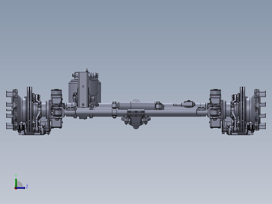 245半挂车车桥SW设计左视图