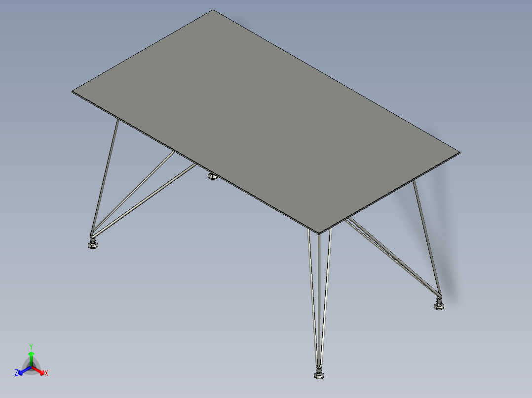 虚拟办公桌正等轴测图
