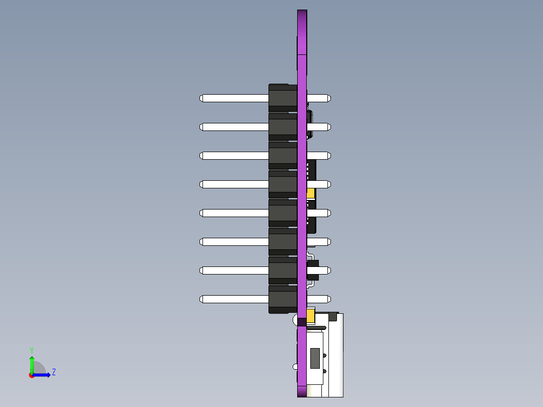 Wemos ESP32 S2Mini模块开发板左视图