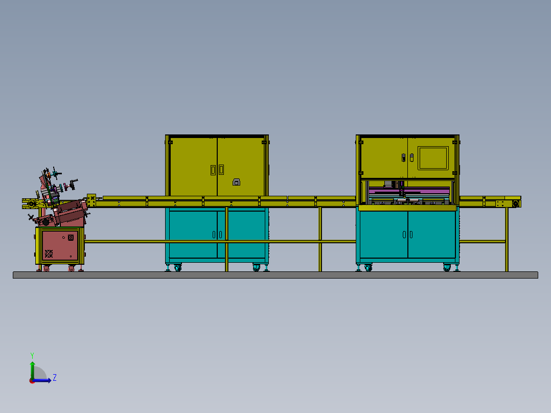 全自动称重检测生产线sw17左视图