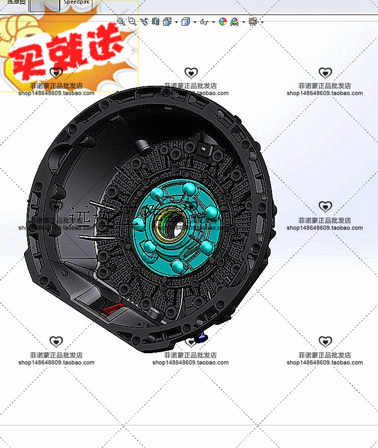 3D图纸资料汽车工业机械设计齿轮箱汽车的ZF6速自动变速器