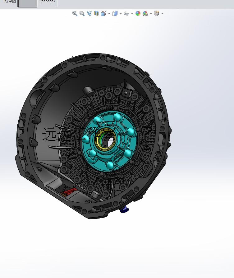 3D图纸资料汽车工业机械设计齿轮箱汽车的ZF6速自动变速器