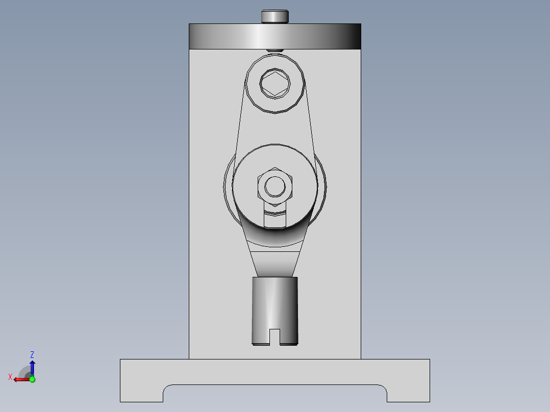 推动架钻M8孔三维夹具设计【含三维SolidWorks】后视图