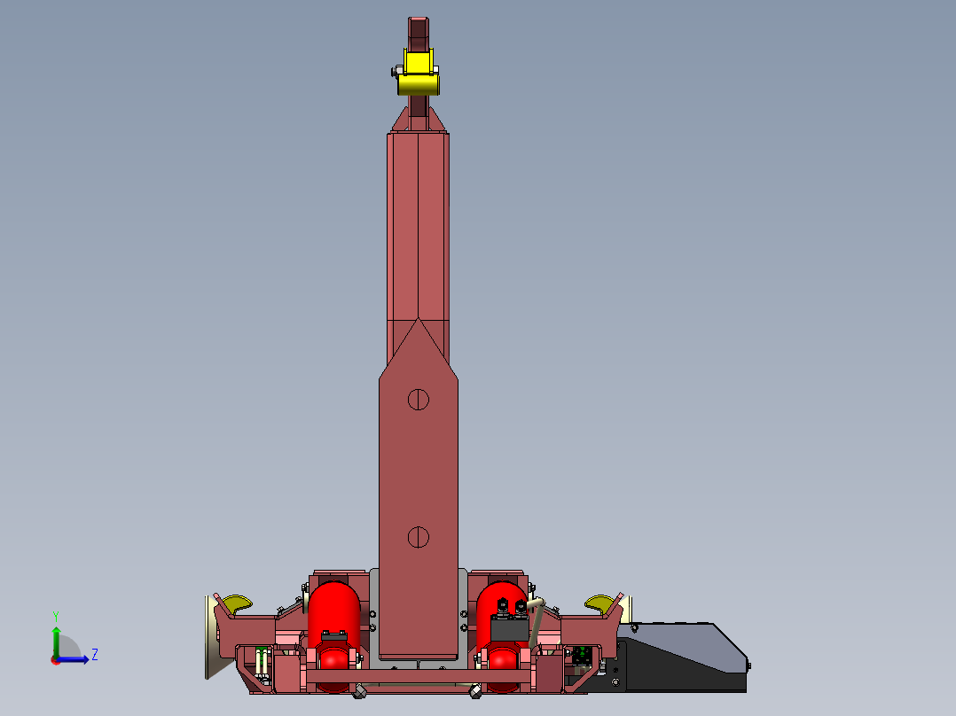 14吨拉臂总成SW三维图==916854==280左视图