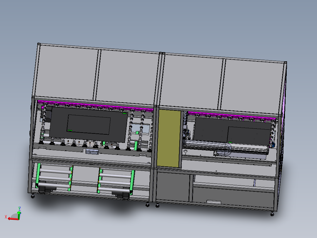 47寸panel移载设备<span style='color: red'>3D</span>数模图纸 Solidworks18设计 附STEP