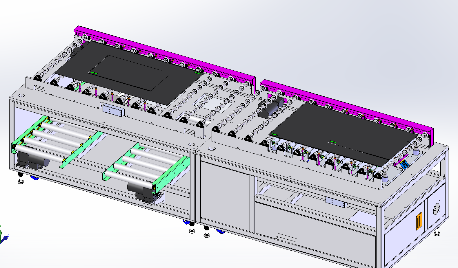 47寸panel移载设备3D数模图纸 Solidworks18设计 附STEP
