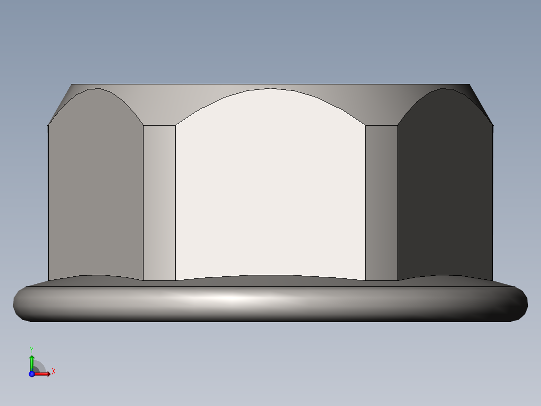 法兰锁紧螺母M4-M20前视图