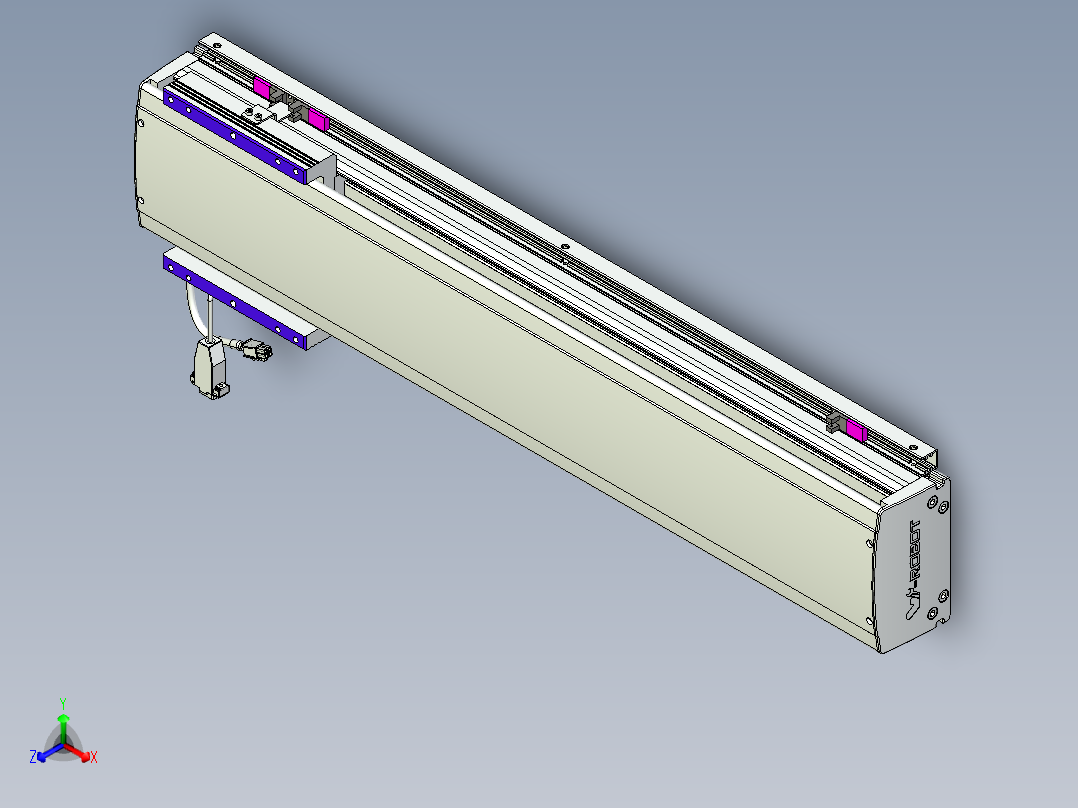 威洛博VL系列直线电机模组-VL14S2-S600正等轴测图