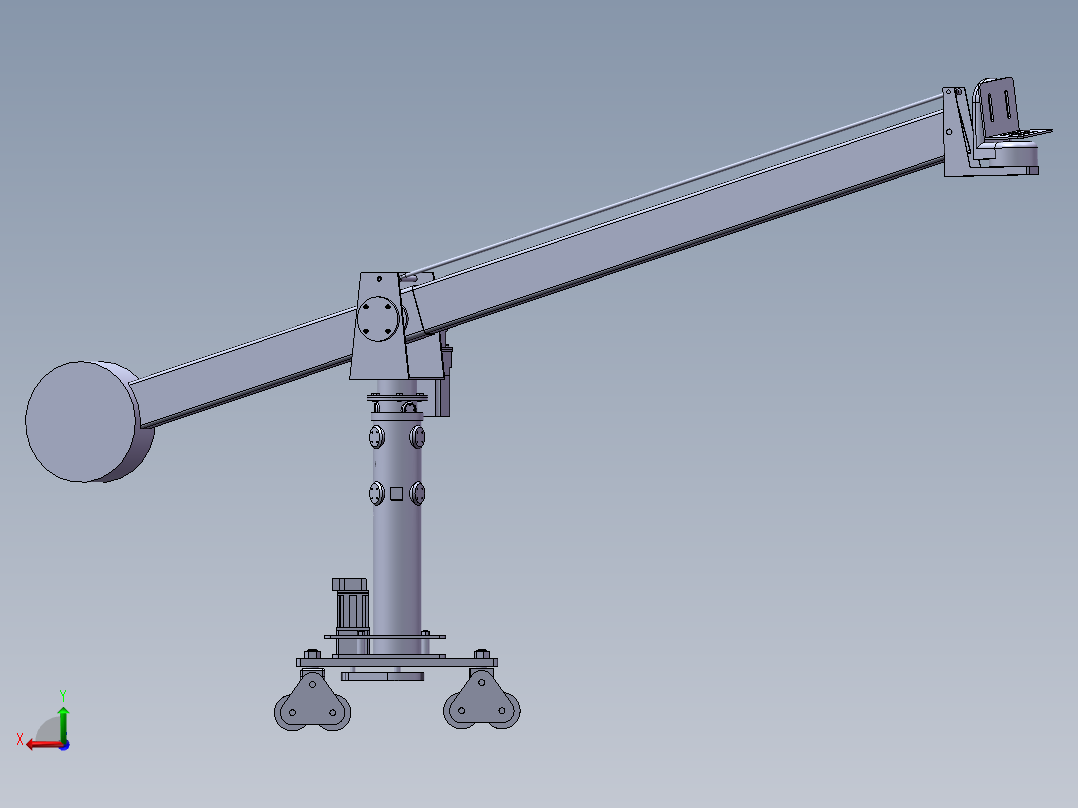 摄影机架后视图