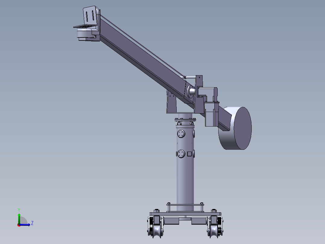 摄影机架左视图