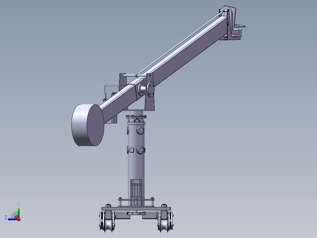 摄影机架右视图