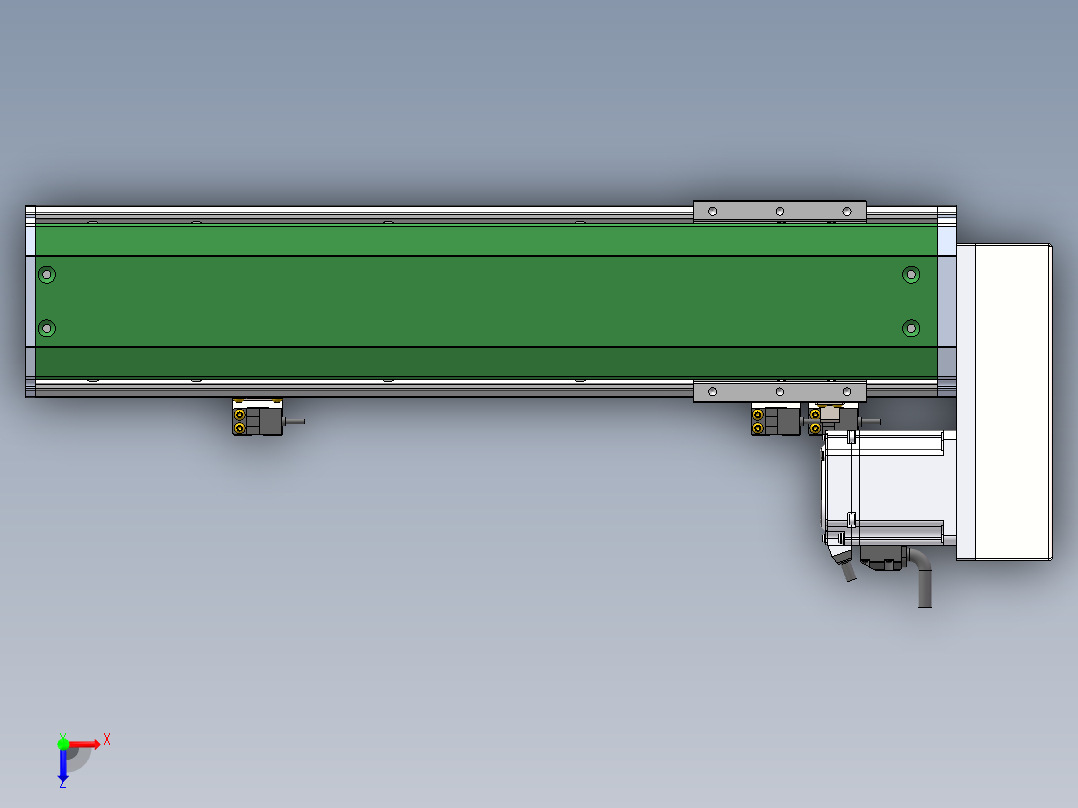 MTH丝杆半封闭模组MT100BS-BR-200W俯视图