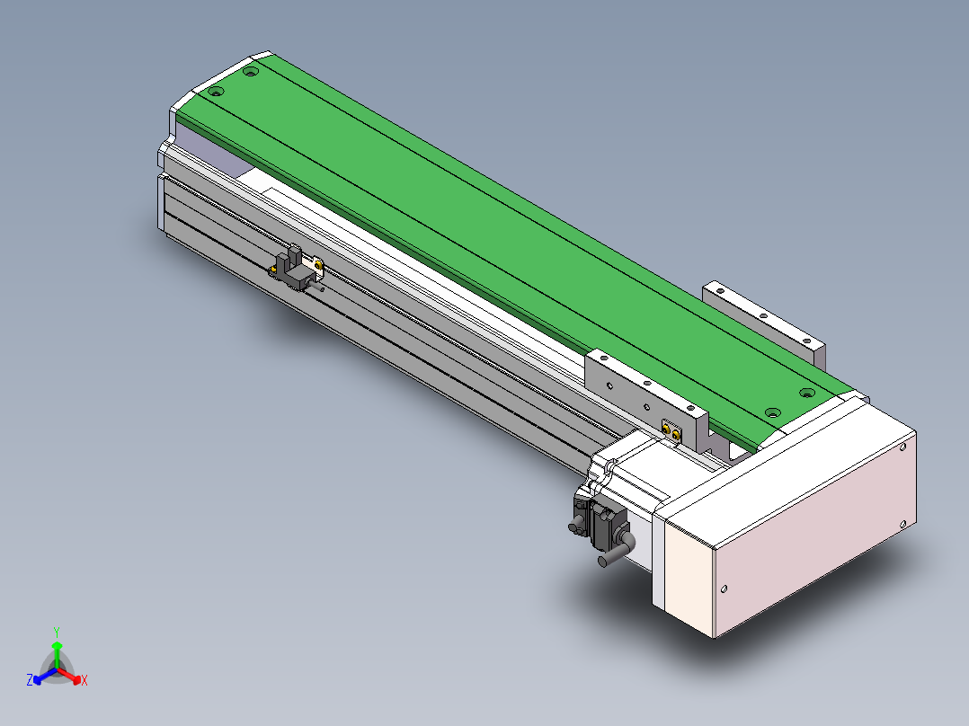 MTH丝杆半封闭模组MT100BS-BR-200W正等轴测图