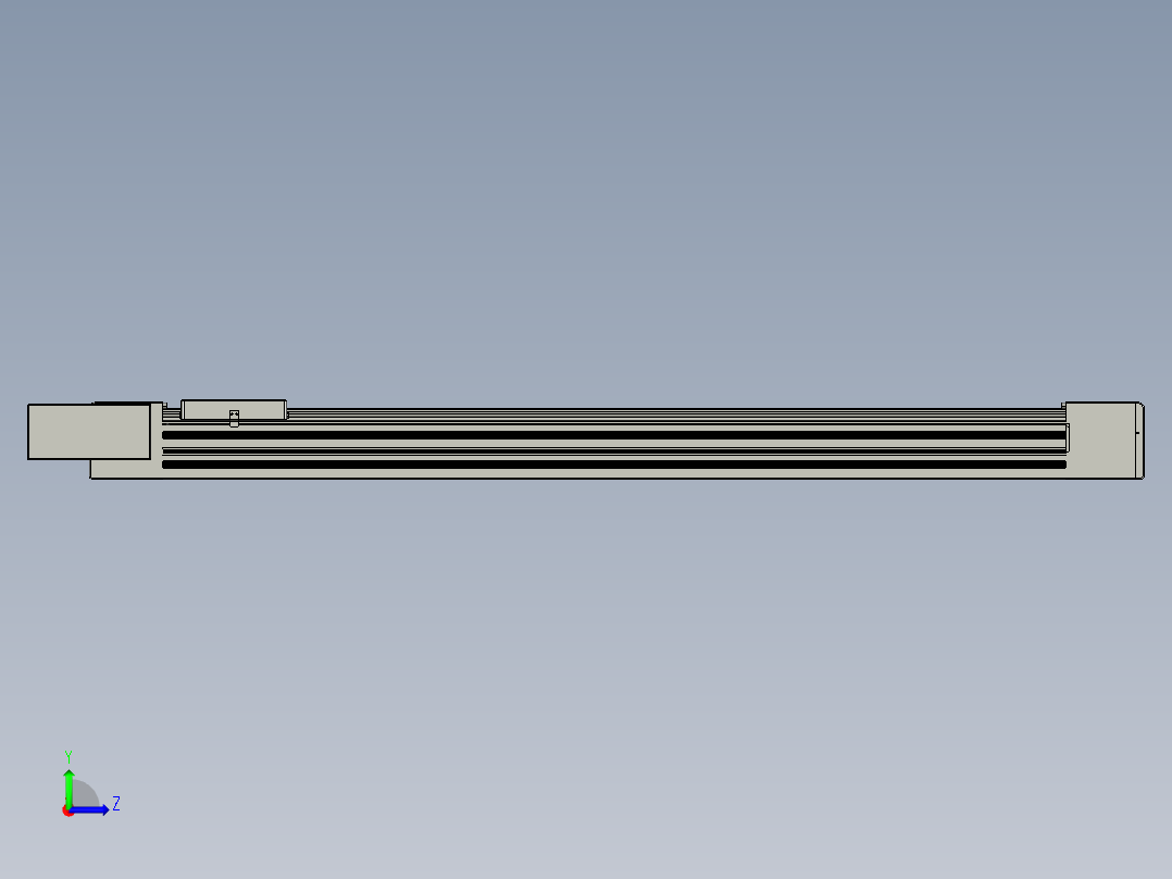 威洛博直线电机模组EB10-L224-S1300-BL-ZP75-MS3-5K左视图