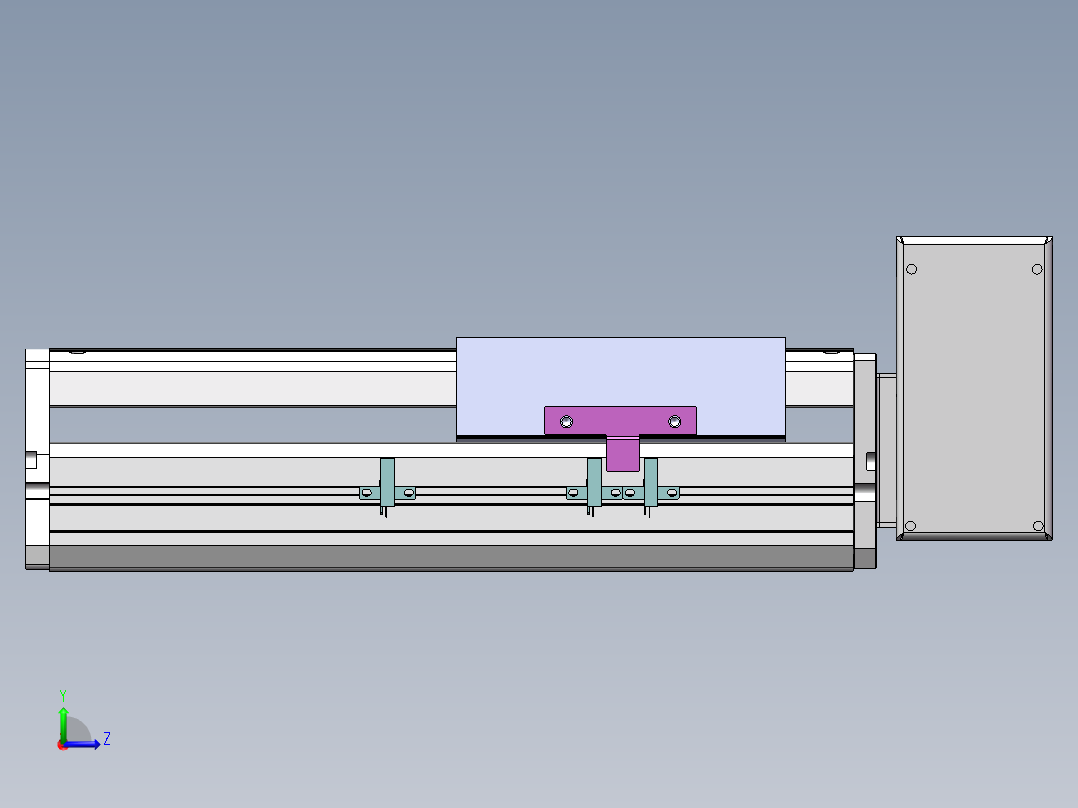 MTB同步带半封闭MTB17M-LU-400W左视图