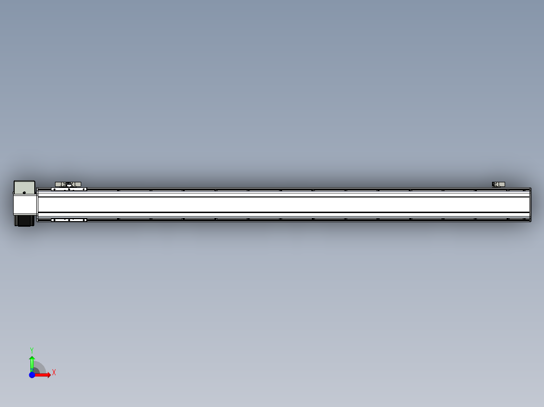 同步带滑台-半封闭B10H-L45-S1300-RD-P40-D3前视图