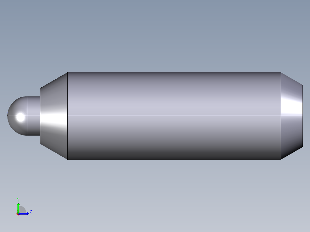 定位柱(輕荷重)(內六角)2203-3D多系列多零件图纸模型左视图