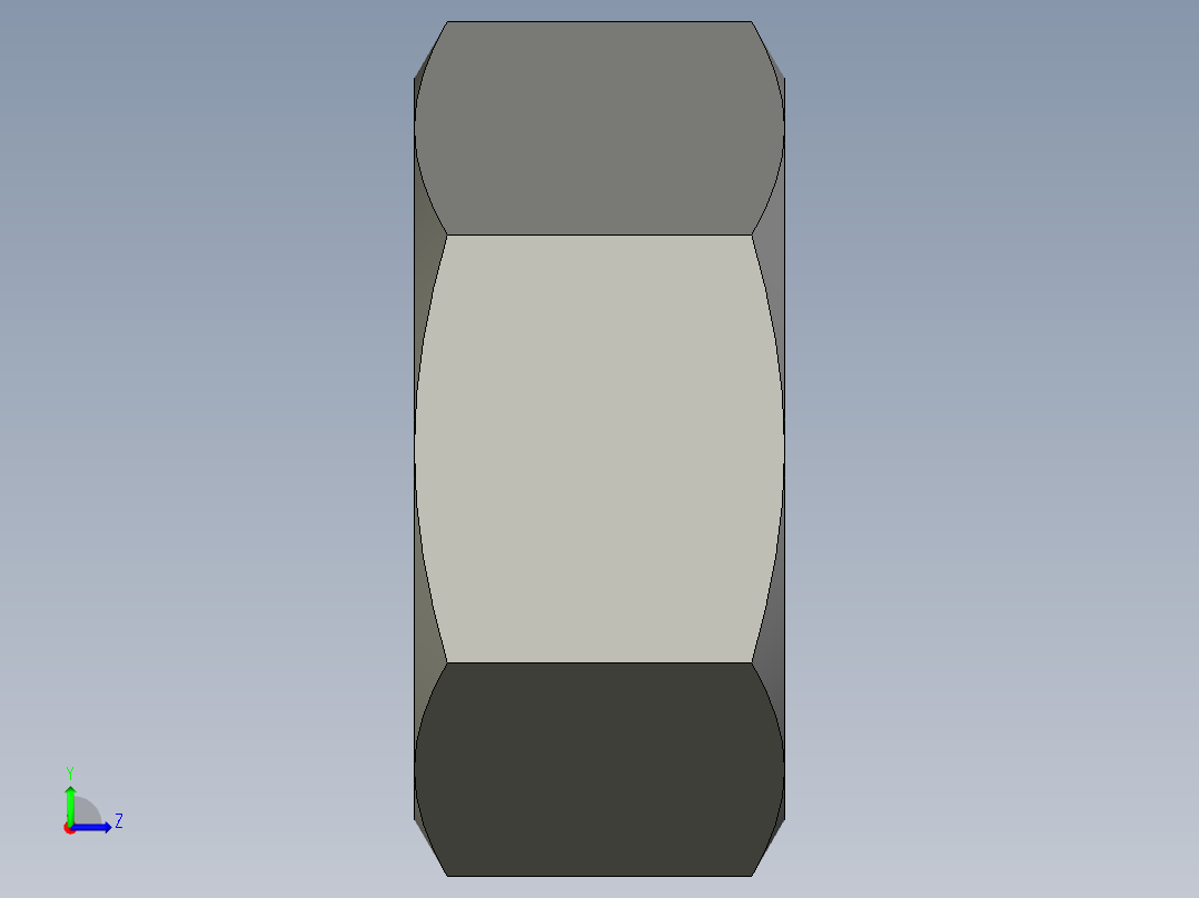 公制六角螺母-Metric Hex Nuts M7 x 1mm Thread左视图