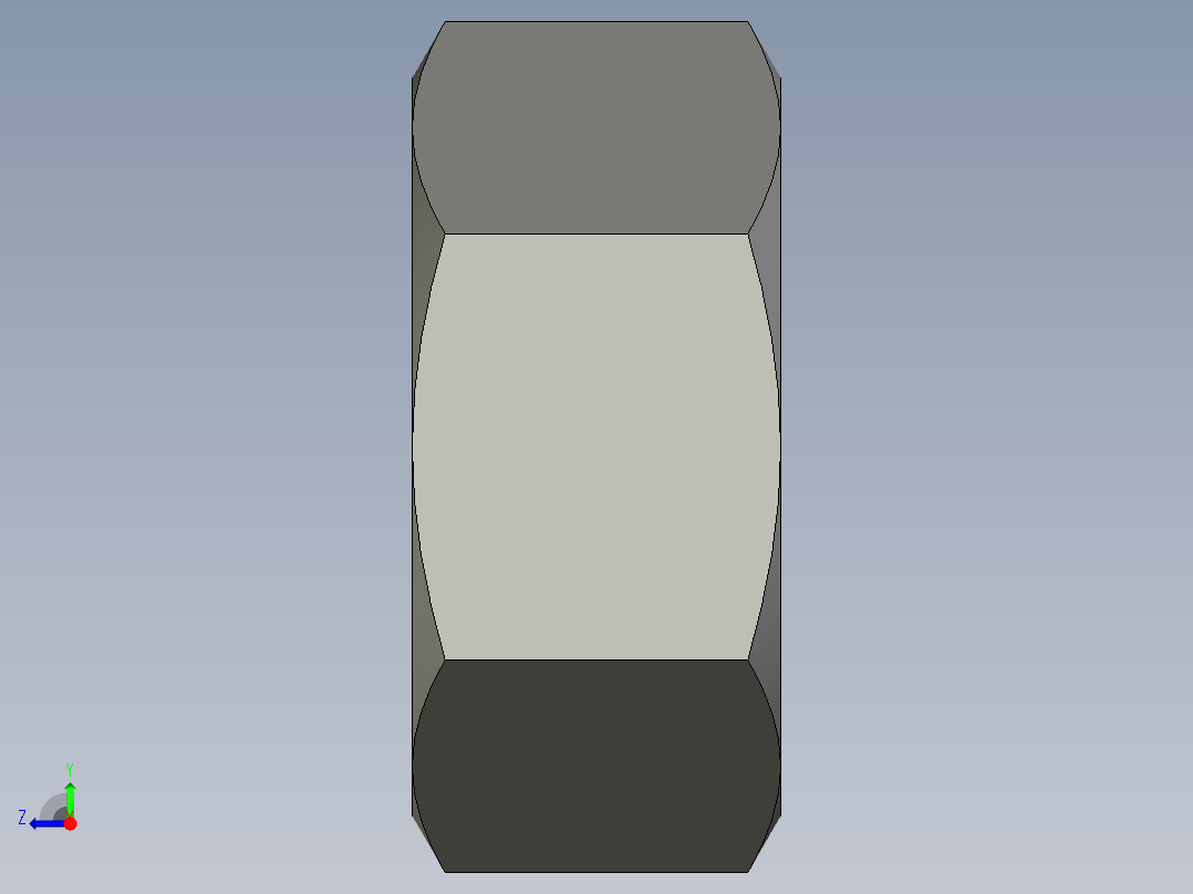 公制六角螺母-Metric Hex Nuts M7 x 1mm Thread右视图