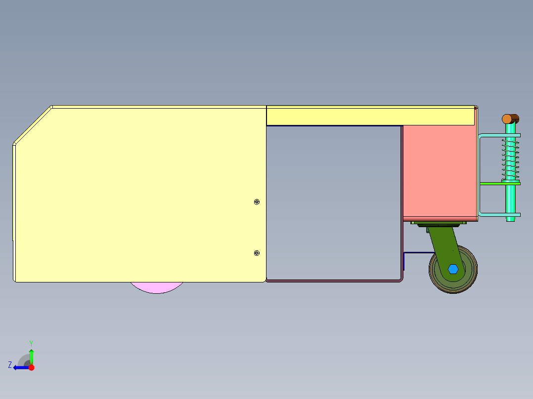 无人驾驶物流配送车右视图