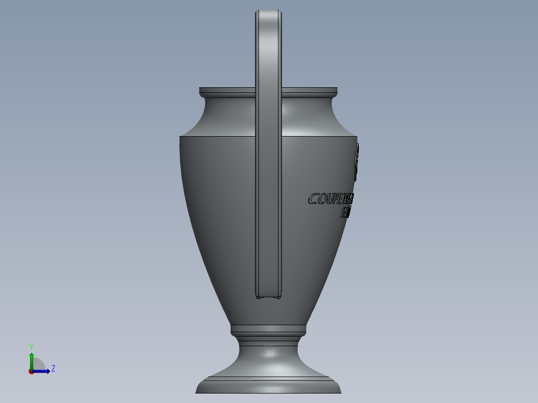 欧洲冠军联赛奖杯3左视图