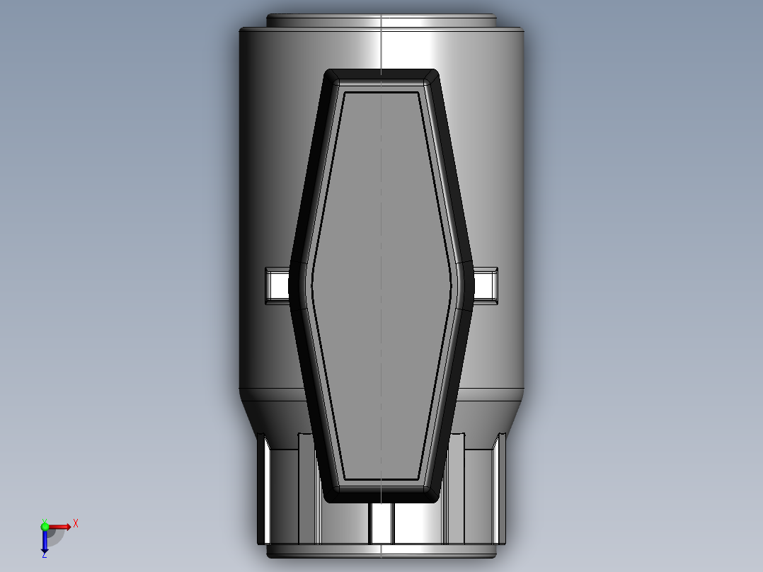 PVC公制管件-25 Ball Valve俯视图