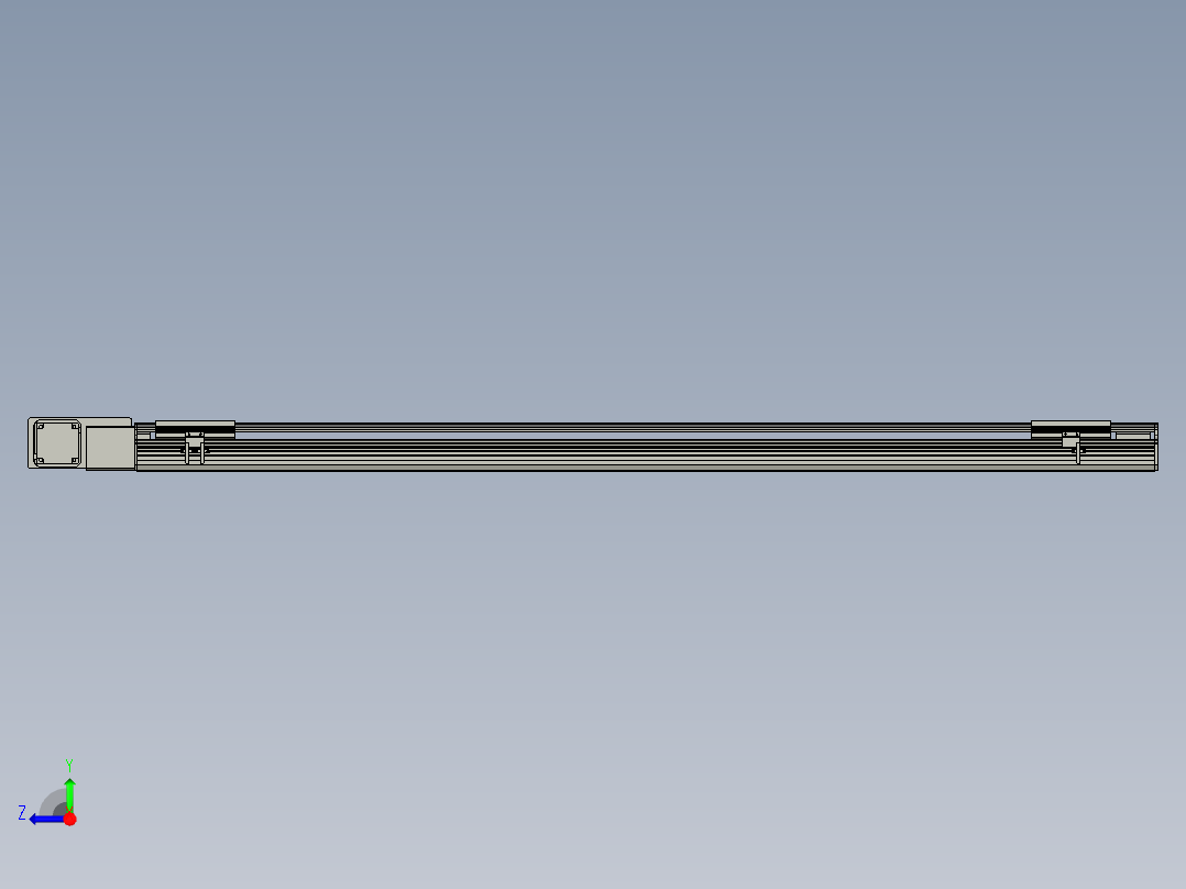 直线模组LHB17-L40-S1650-BL设计图纸右视图