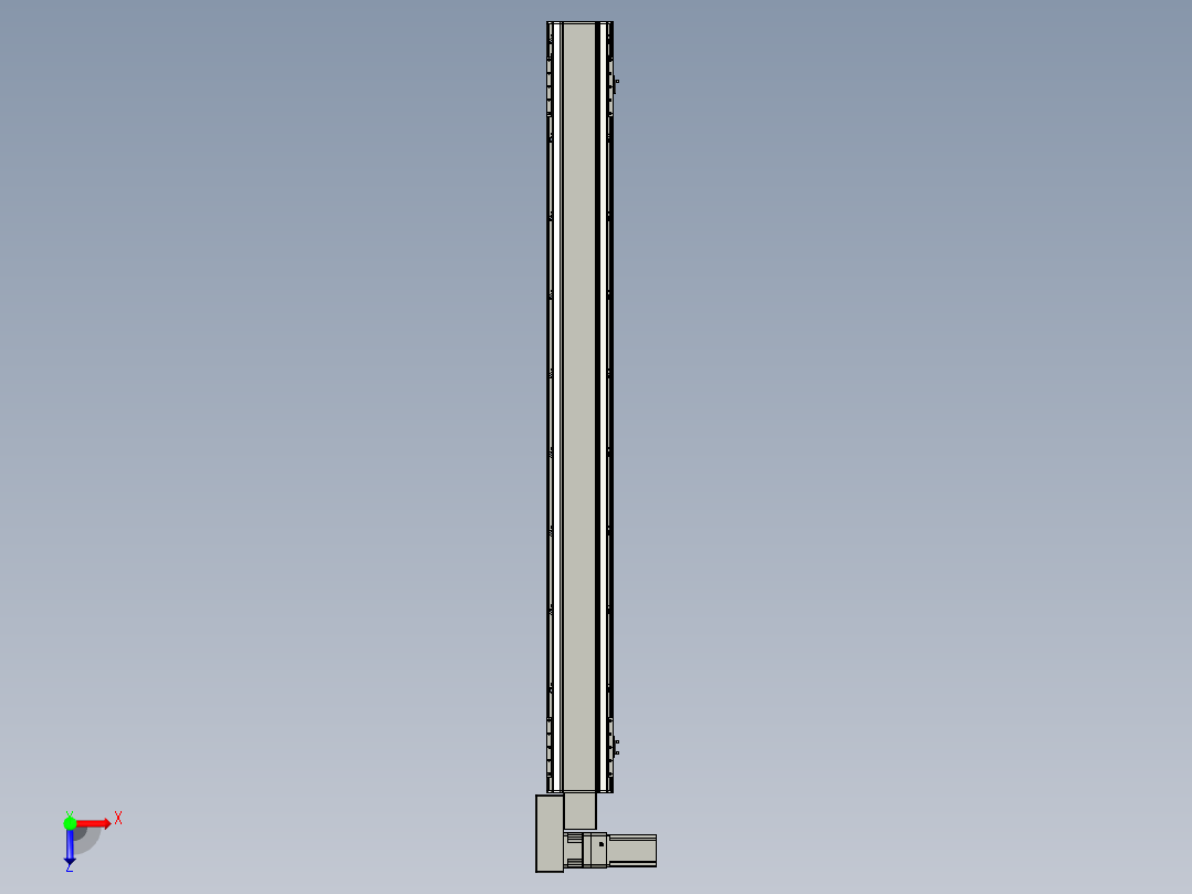 直线模组LHB17-L40-S1650-BL设计图纸俯视图