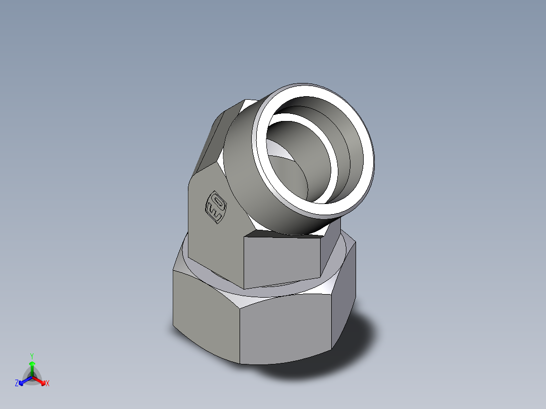 卡套式工业通用硬管接头EO_Swivel_nut_45_deg_elbow_EV38SOMD71