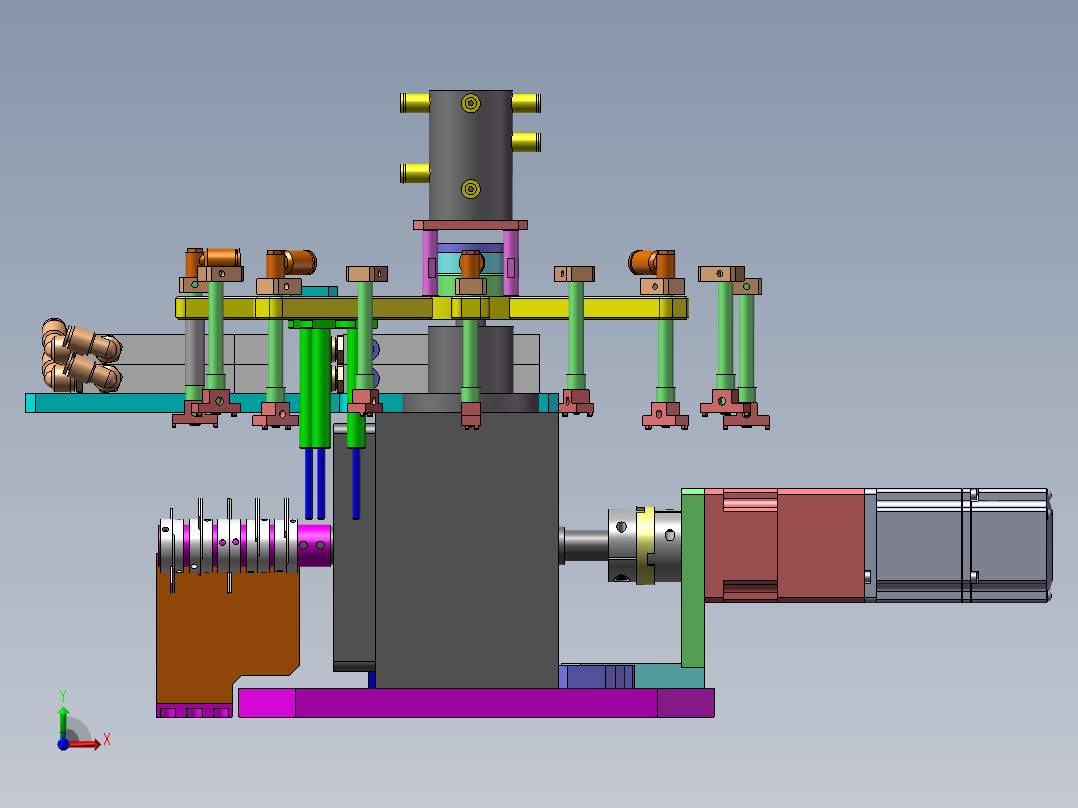 分割器转盘搬运模组前视图