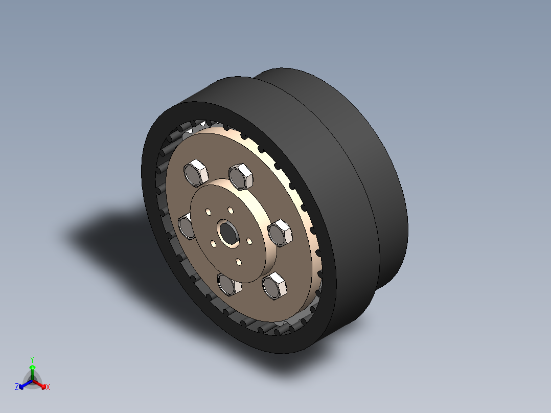 循环变速箱正等轴测图