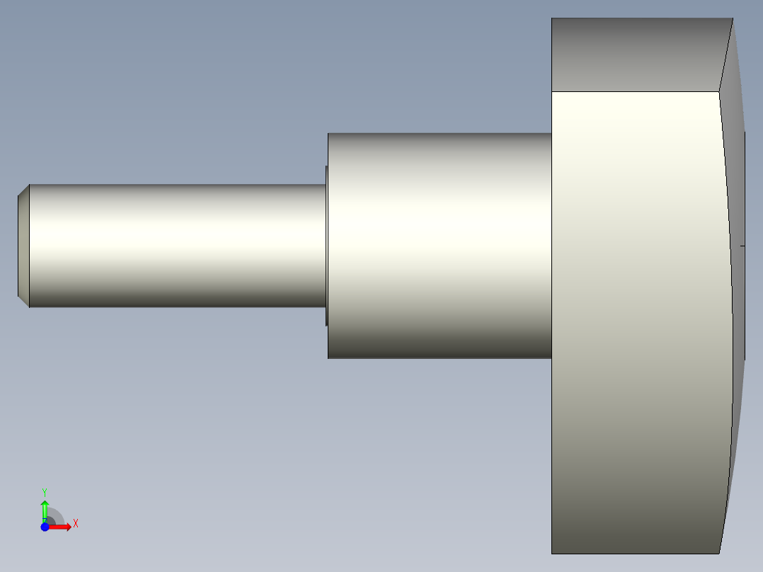 三瓣型把手VTR.p-3D多系列多零件图纸模型前视图