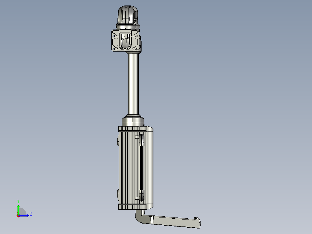 悬臂控制操控箱键盘支架-A4-墙座-转角-中间连接器-箱体连接器-300-200-250左视图