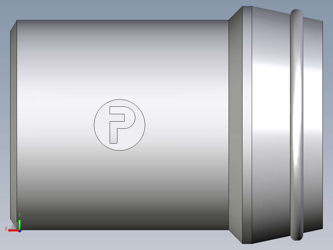 卡套式工业通用硬管接头EO_Schweisskegel_SKA38X4后视图