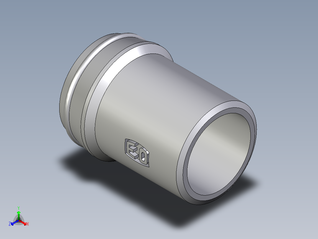 卡套式工业通用硬管接头EO_Schweisskegel_SKA38X4正等轴测图