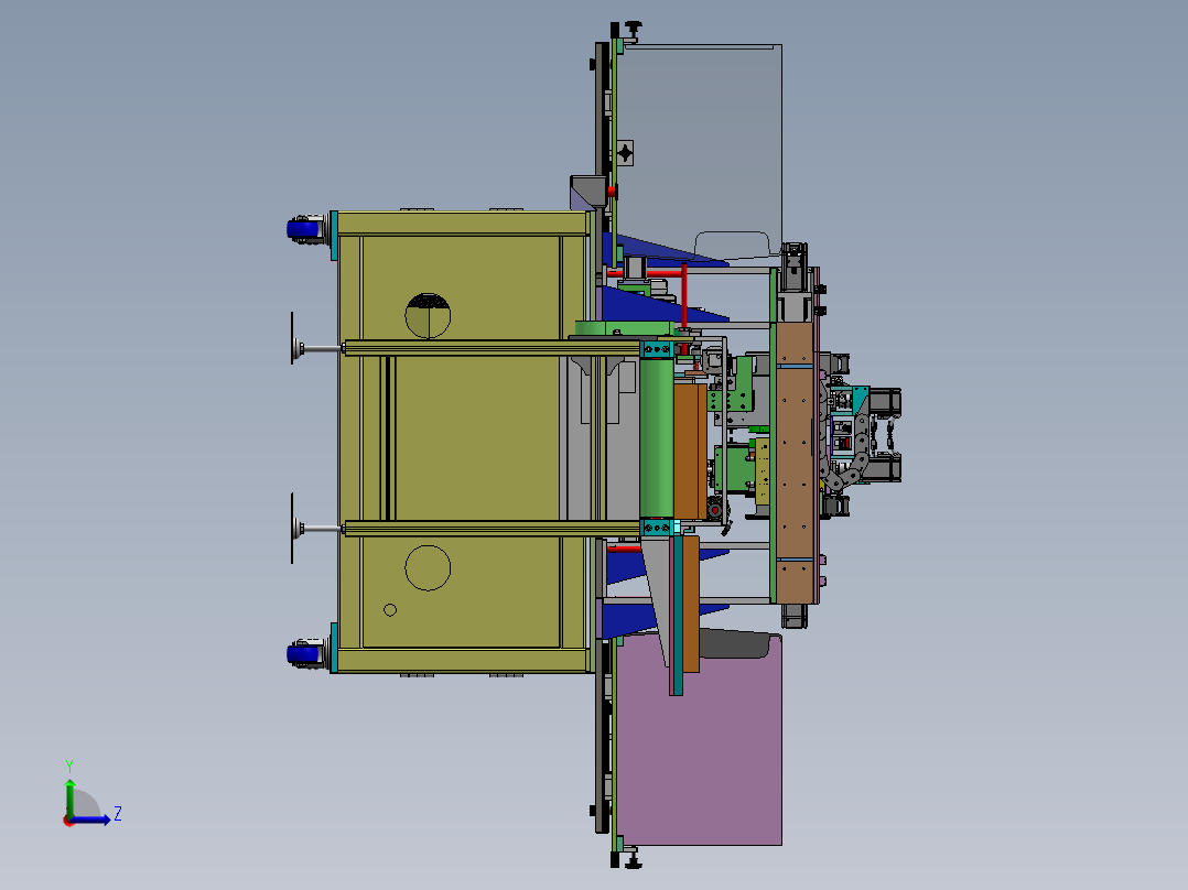 礼盒在线自动贴标机(扫码_双面贴标_出料机) 3D模型(SolidWorks设计,提供step(stp)_x_t文件)左视图