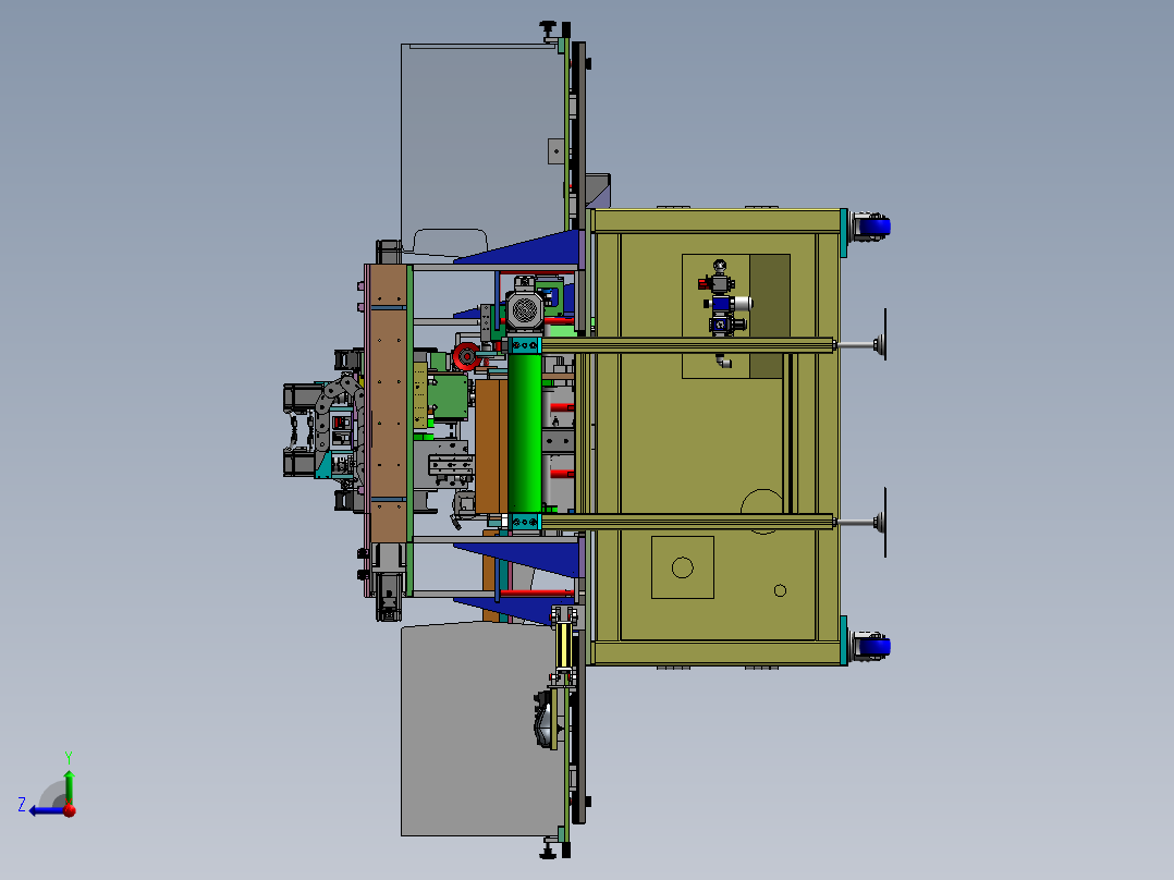 礼盒在线自动贴标机(扫码_双面贴标_出料机) 3D模型(SolidWorks设计,提供step(stp)_x_t文件)右视图