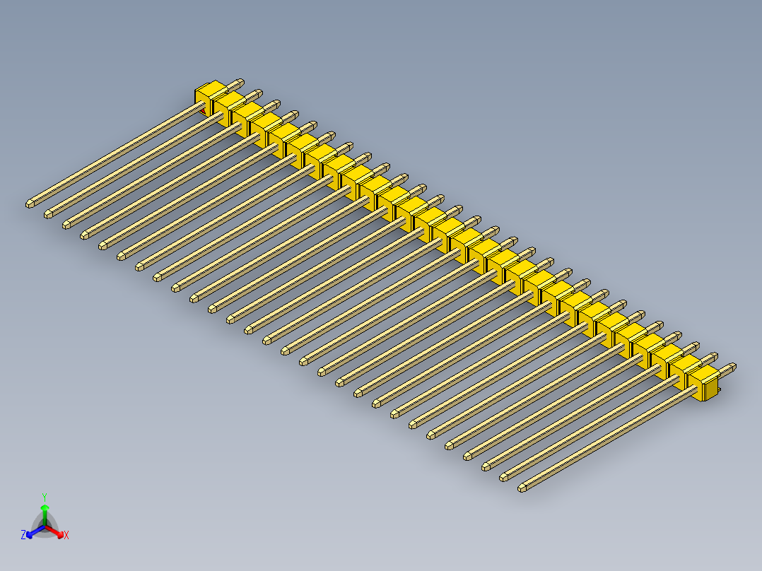 彩色公头100mil（2.54mm）系列-DS1021_yellow_1x28p_100mil_Type43_rev1.0
